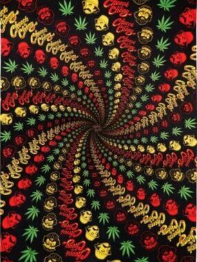 Cheech & Chong Rasta Spiral Tapestry ~ Officially Licensed ~ 60" x 90" ~ New!